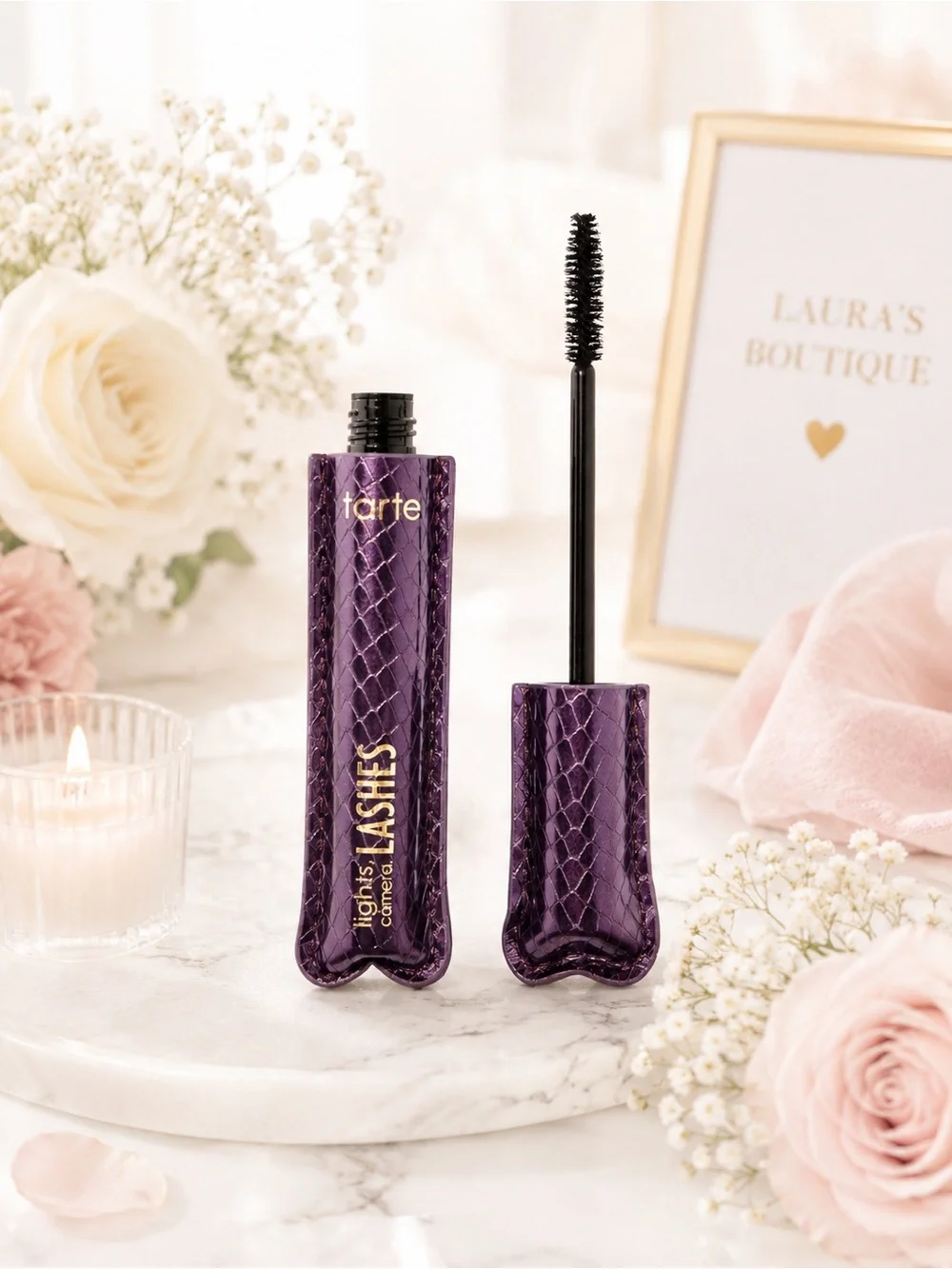 Tarte Lights Camera Lashes 4-in-1 Vegan Mascara Black Full Size NIB